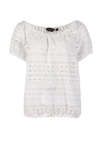 Dorothy Perkins Ivory Broderie Milkmaid Top