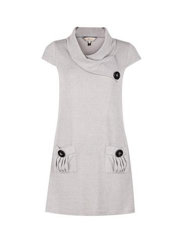 *billie & Blossom Grey Button Collar Tunic