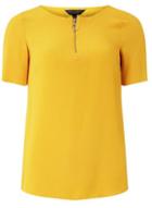 Dorothy Perkins Yellow Zipped T-shirt