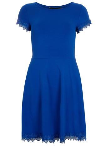 Dorothy Perkins Blue Lace Trim Dress