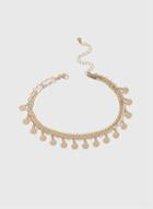 Dorothy Perkins Disc Drop Two Row Choker Necklace