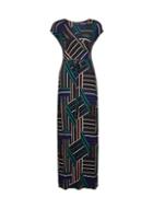 Dorothy Perkins Multi Coloured Wrap Belted Jersey Maxi Dress
