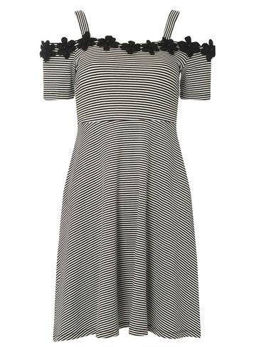 Dorothy Perkins Petite Multi Coloured Daisy Print Skater Dress