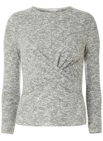 Dorothy Perkins Petite Grey Marl Twist Top