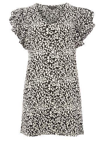 Dorothy Perkins Black Animal Print Shift Dress