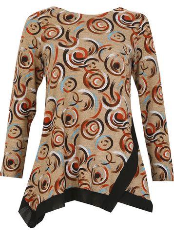 Dorothy Perkins *tenki Brown Geo Circle Jumper