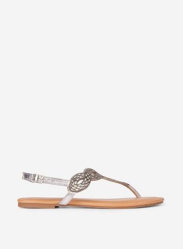 Dorothy Perkins Silver 'freddy' Sandals