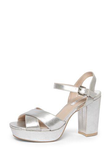 Dorothy Perkins Silver 'stars' X Over Platform Shoes