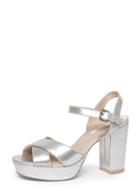 Dorothy Perkins Silver 'stars' X Over Platform Shoes