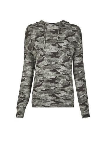 Dorothy Perkins Khaki Camouflage Print Brushed Hoodie