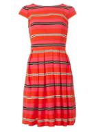 Dorothy Perkins Red Stripe Fit And Flare Dress
