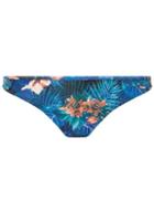 Dorothy Perkins *dp Beach Blue Frill Tropical Print Bikini Bottoms