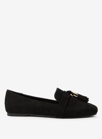 Dorothy Perkins Black Microfibre Lars Loafers