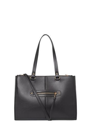 Dorothy Perkins Black Oversized Zip Front Tote