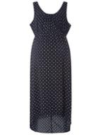 Dorothy Perkins *mamalicious Navy Woven Spot Dress