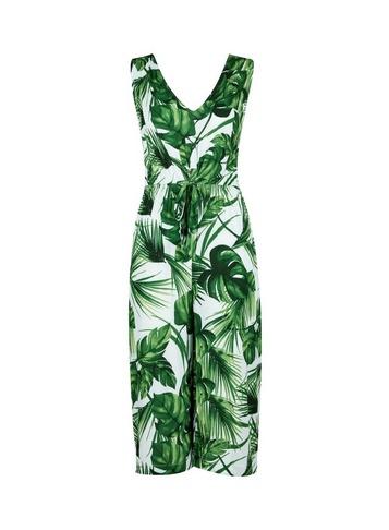 Dorothy Perkins Green Leaf Print Jumpsuit