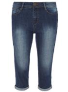 Dorothy Perkins Midwash Roll Up Cropped Jeans