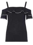 Dorothy Perkins *tall Navy Ric Rac Jersey Top