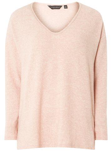 Dorothy Perkins Blush Pink V-neck Slouchy Top