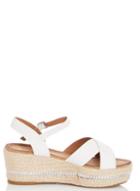 *quiz White Strap Flatform Wedge Sandals