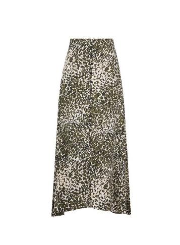 Dorothy Perkins Khaki Camouflage Print Midi Skirt