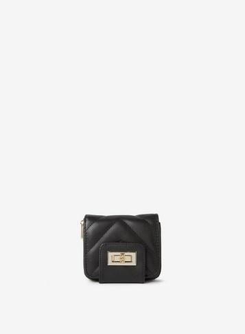 Dorothy Perkins Black Quilted Twist Lock Purse
