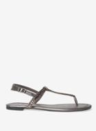 Dorothy Perkins Wide Fit Silver Metallic 'flavour' Sandals