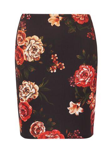 Dorothy Perkins Multi Coloured Floral Print Scuba Mini Skirt