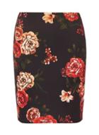 Dorothy Perkins Multi Coloured Floral Print Scuba Mini Skirt