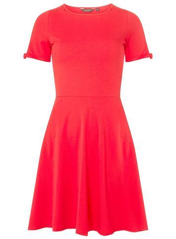 Dorothy Perkins Red Bow Sleeve Skater Dress