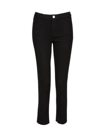 Dorothy Perkins Petite Black 'ashley' Stretch Straight Leg Jeans