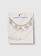 Dorothy Perkins Silver Look Chain Flower Drop Anklet