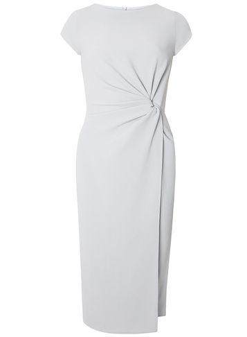 Dorothy Perkins *luxe Grey Crepe Manipulated Dress