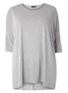 Dorothy Perkins Dp Curve Grey Dip Back Hem Top