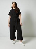 Dorothy Perkins *dp Curve Black Short Sleeve Belted Jumpsuit