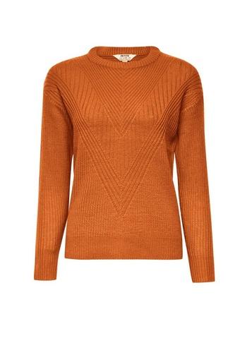 Dorothy Perkins Petite Ginger Ribbed Stitch Jumper