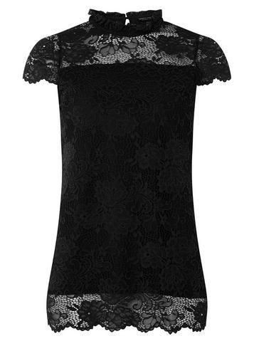 Dorothy Perkins Black Formal Lace T-shirt