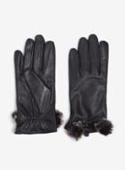 Dorothy Perkins Black Leather Trim Gloves