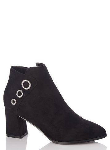 Dorothy Perkins *quiz Black Triple Circle Ankle Boots