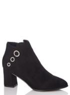 Dorothy Perkins *quiz Black Triple Circle Ankle Boots