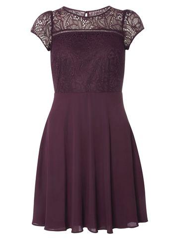 Dorothy Perkins *billie & Blossom Damson Lace Insert Dress