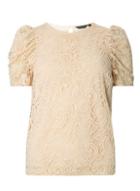 Dorothy Perkins Blush Lace Puff Sleeve Top