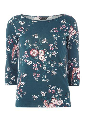 Dorothy Perkins Green Oriental Print T-shirt