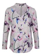 Dorothy Perkins *izabel London Grey Floral Choker Jumper