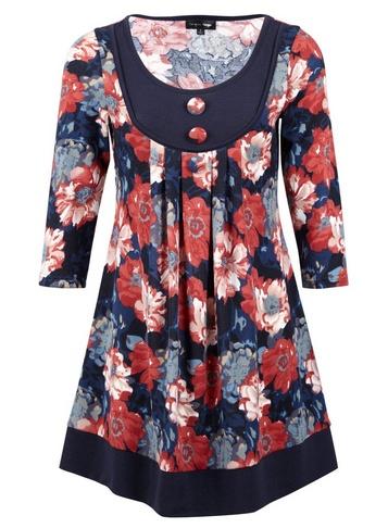 *izabel London Navy Floral Shift Dress