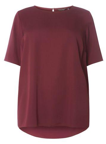 Dorothy Perkins Dp Curve Purple Pleat Back Top