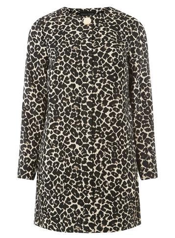 Dorothy Perkins Multi Colour Throw On Leopard Print Duffle Coat