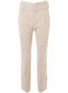 Dorothy Perkins Stone Belted Tapered Trousers
