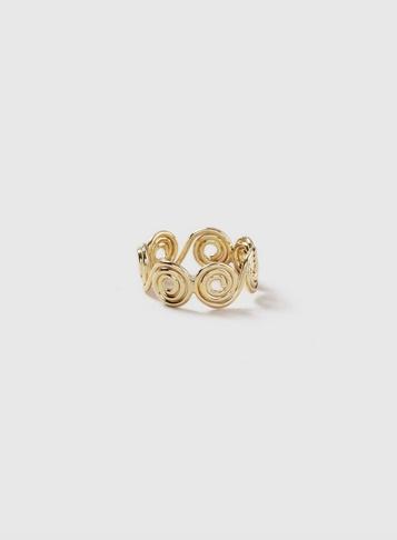 Dorothy Perkins Gold Look Swirl Band Ring