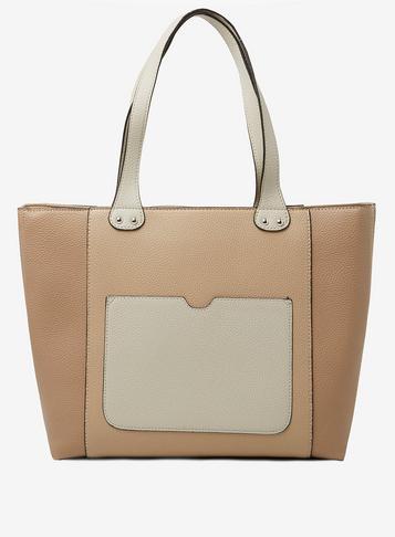 Dorothy Perkins Neutral Zip Side Shopper Bag